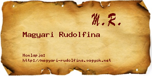 Magyari Rudolfina névjegykártya